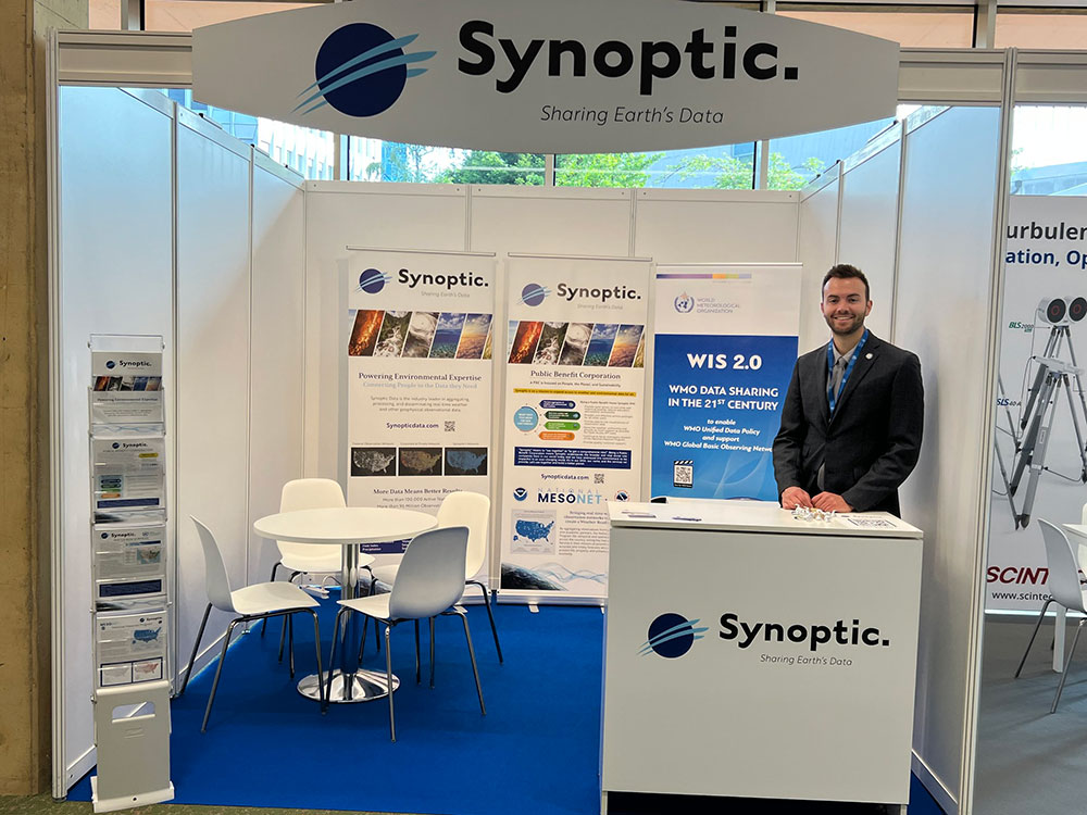 Synoptic Data exhibit booth at 19th WMO Congress